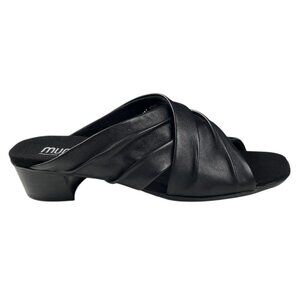 Munro Lee Slide Sandals Black Leather Upper Size 8 M Classic
